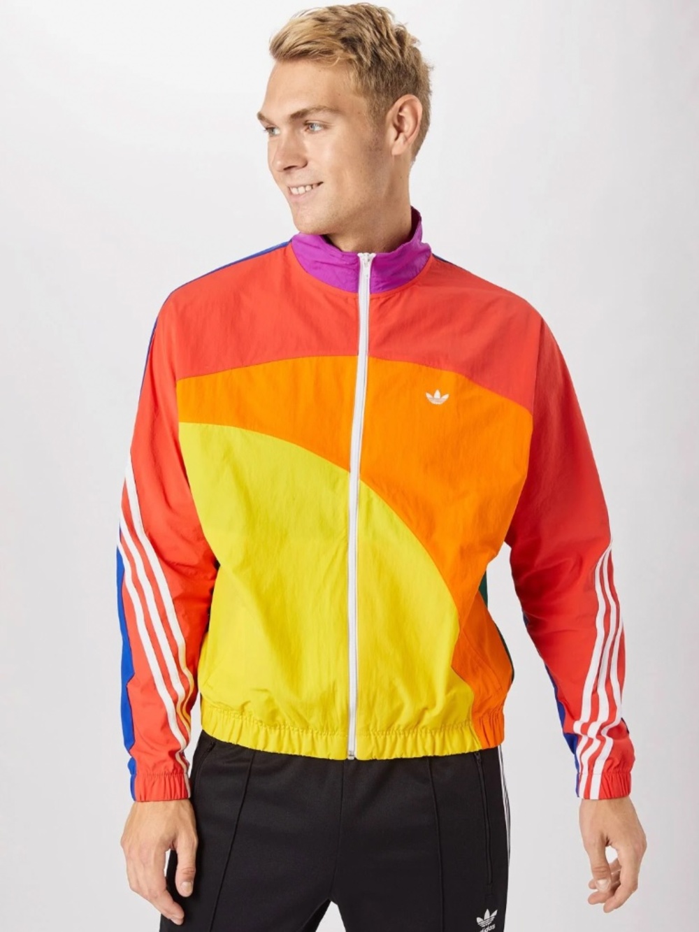 Adidas LIMITED EDITION Pride Rainbow Windbreaker Jacket Sz M